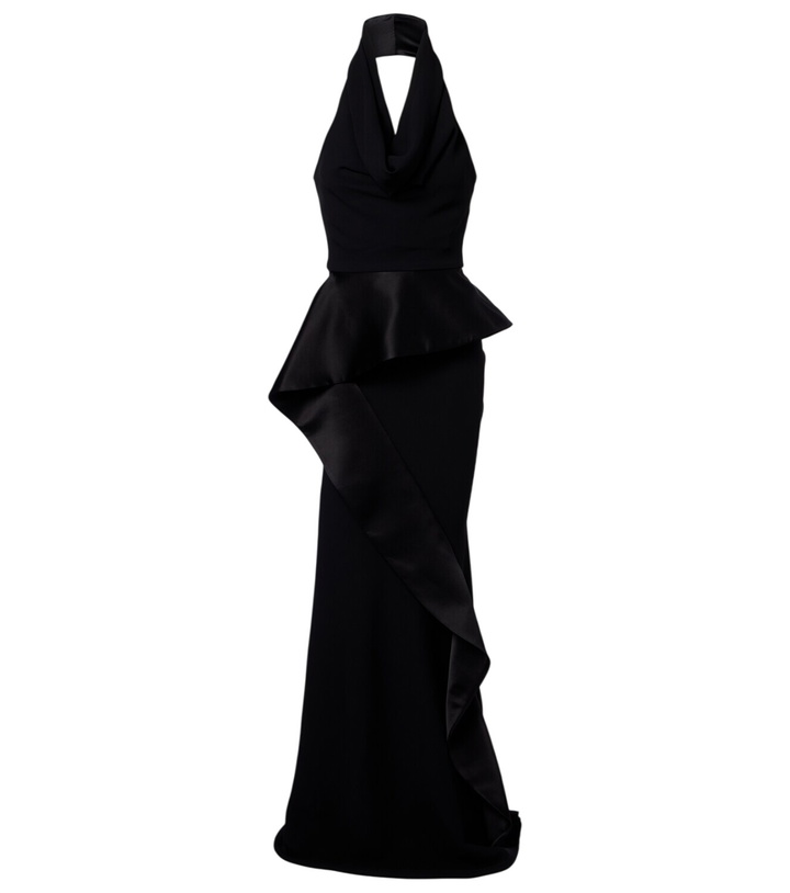 Photo: Maticevski Provocateur halterneck peplum satin gown