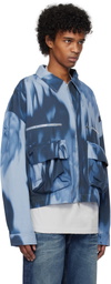Collina Strada Blue Barbed Floral Nash Denim Jacket