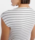 Sportmax Hans striped cotton top