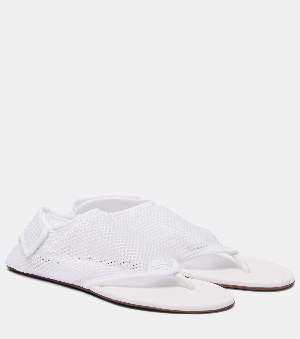サンダル・ミュール ALAIA NET THONG SANDALS ALAIA Net Leather Thong Mules | Neiman Marcus