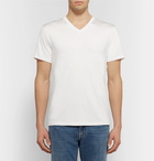 Theory - Claey Silk and Cotton-Blend T-Shirt - Ivory