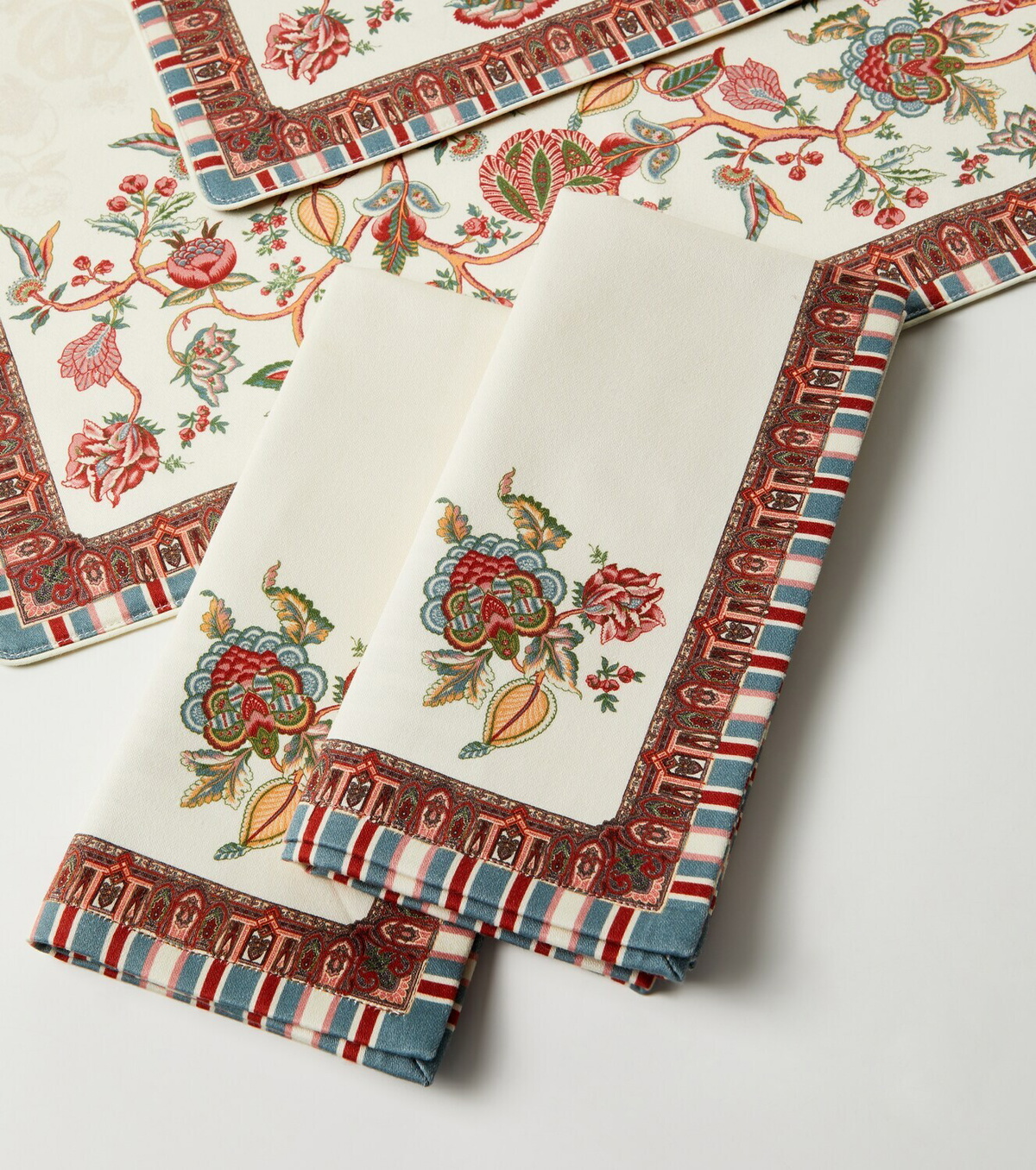 Etro Fleur printed cotton placemats and napkins set