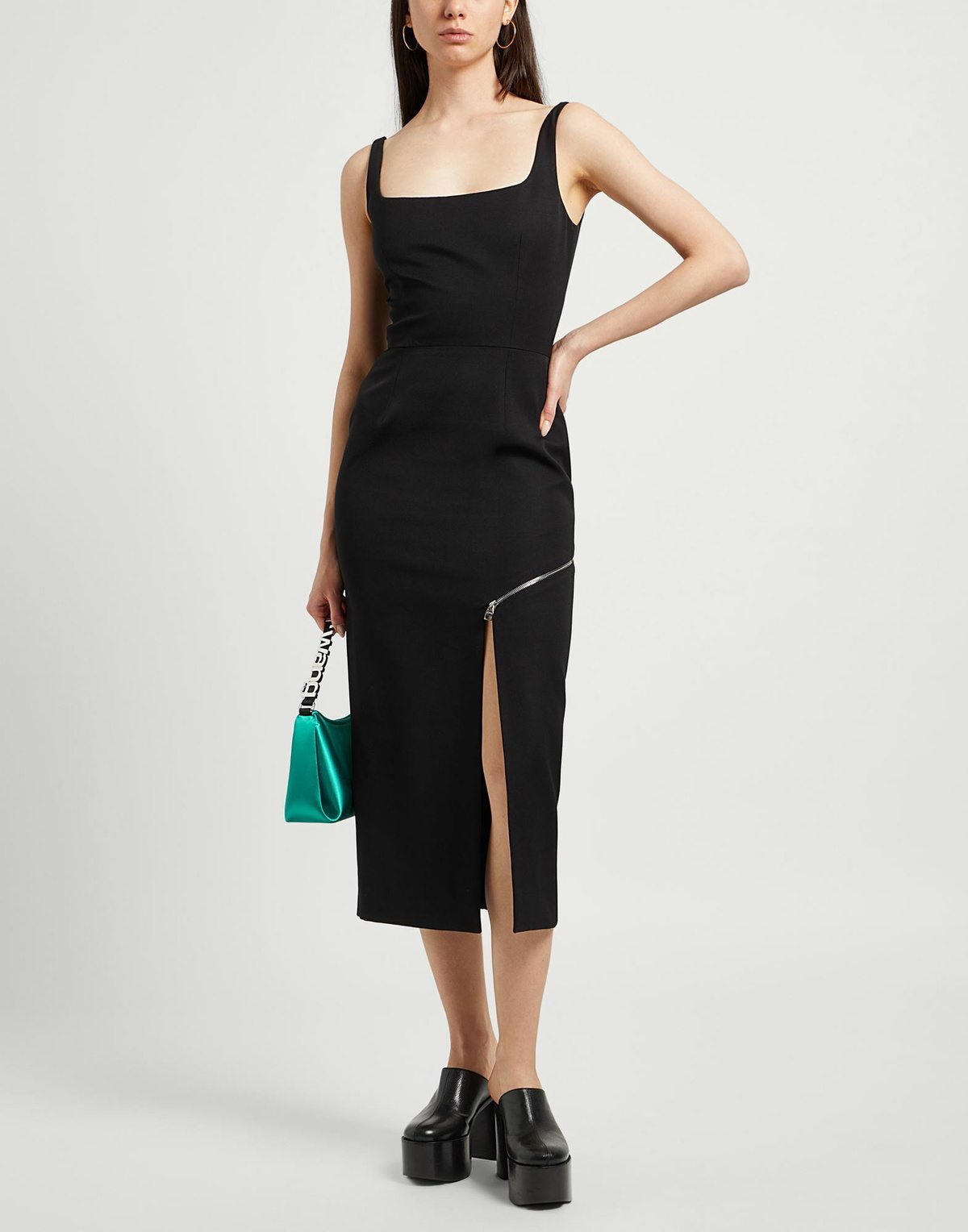 Mcqueen Womens Midi dress in Black