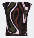 Pucci Marmo silk twill top