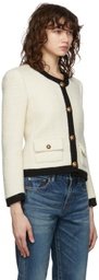 Saint Laurent Off-White Tweed Jacket