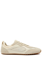 Tory Burch Field Panelled Suede Sneakers Cream