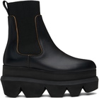 sacai Black Leather Chelsea Boots