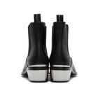 Alexander McQueen Black Metal Heel Chelsea Boots