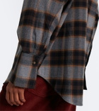 Róhe Checked cotton flannel shirt