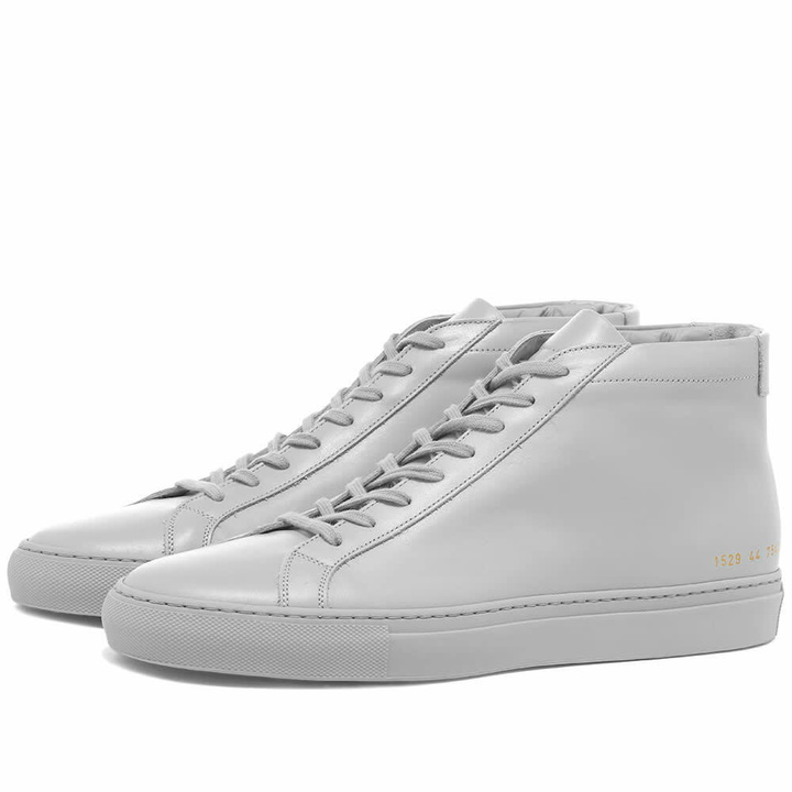 Photo: Common Projects Men's Original Achilles Mid Sneakers in Grey