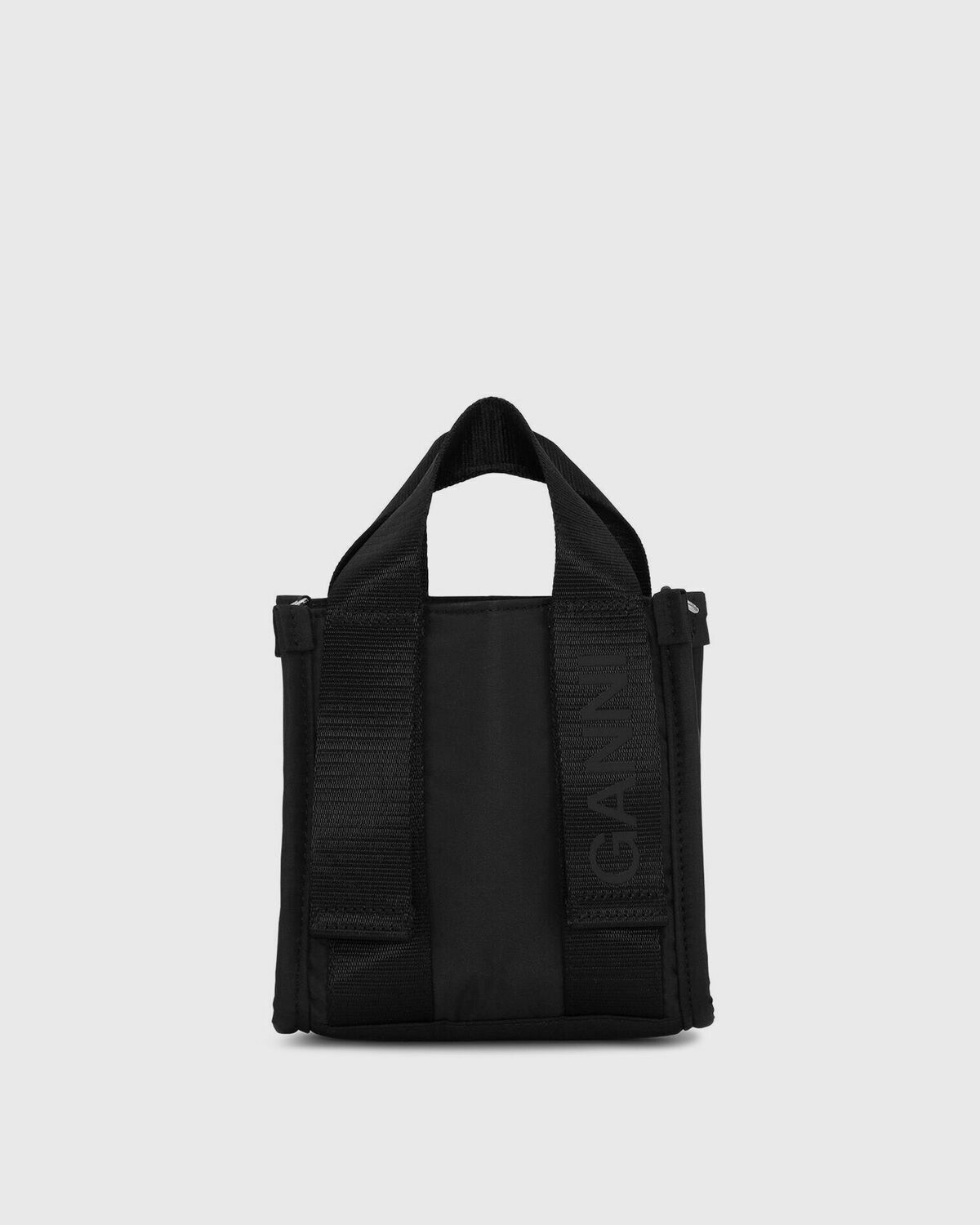 Ganni Recycled Tech Mini Tote Black Bags GANNI