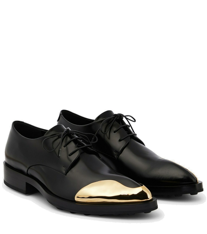 Photo: Jil Sander - Embellished leather Derby shoes