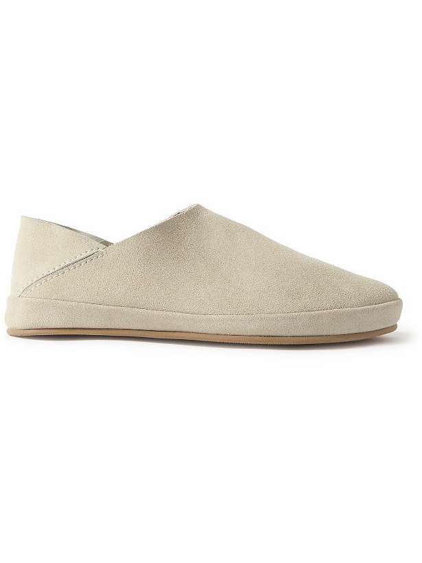Photo: Mulo - Collapsible-Heel Suede Loafers - Neutrals