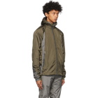 Arnar Mar Jonsson Khaki and Grey Taffeta Windbreaker Jacket