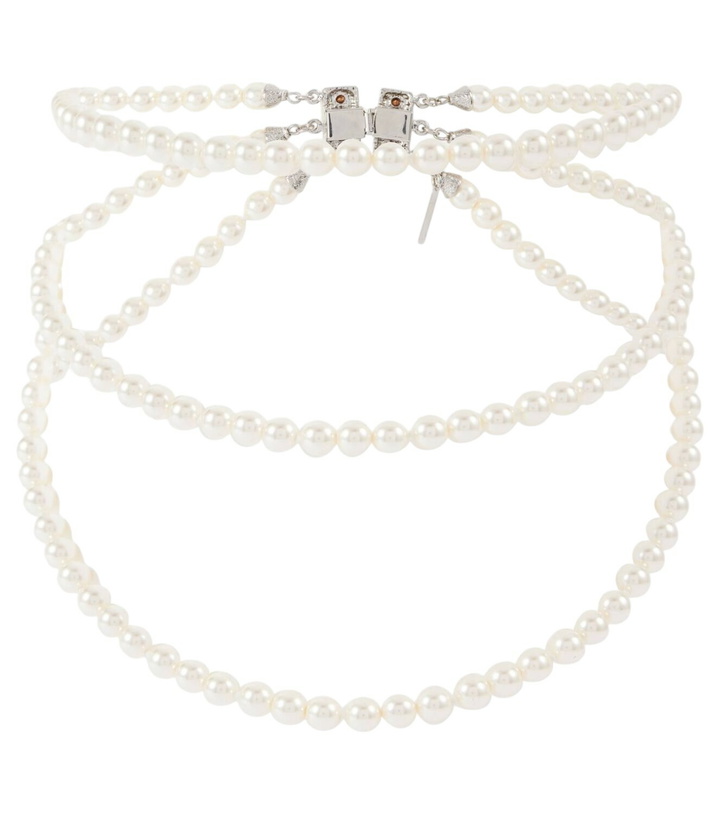 Photo: Alessandra Rich Layered pearl necklace