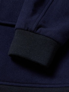 Mr P. - Shearling-Trimmed Wool-Blend Felt Bomber Jacket - Blue