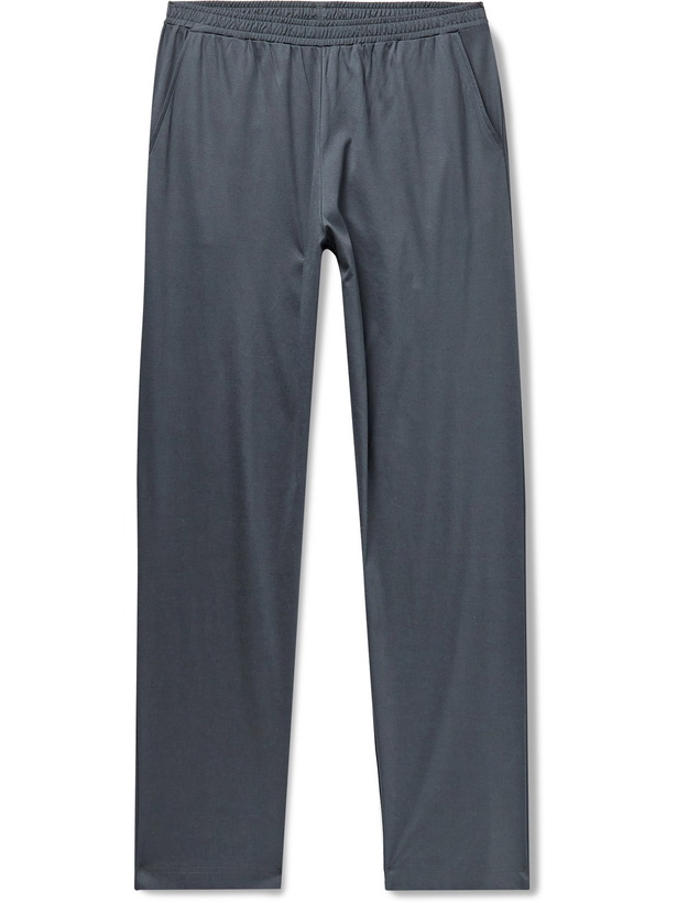 Photo: ZIMMERLI - Mercerised SUPREME GREEN COTTON Pyjama Trousers - Gray