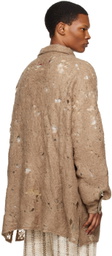 VITELLI Brown Cutout Shirt