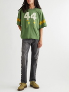 KAPITAL - Striped Printed Cotton-Jersey T-Shirt - Green