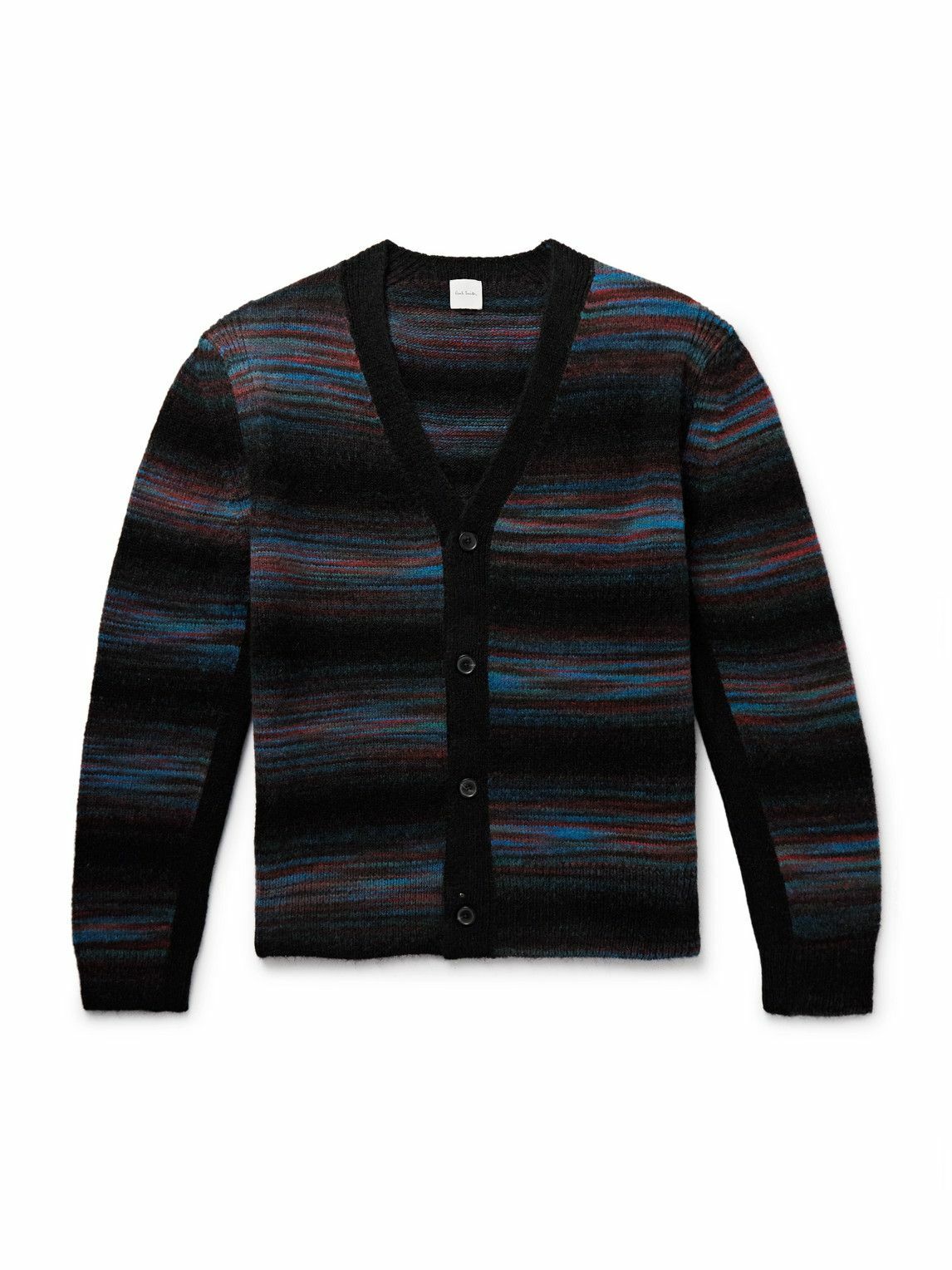 Paul Smith - Striped Knitted Cardigan - Black