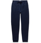 Derek Rose - Devon Slim-Fit Tapered Brushed Loopback Cotton-Jersey Sweatpants - Blue