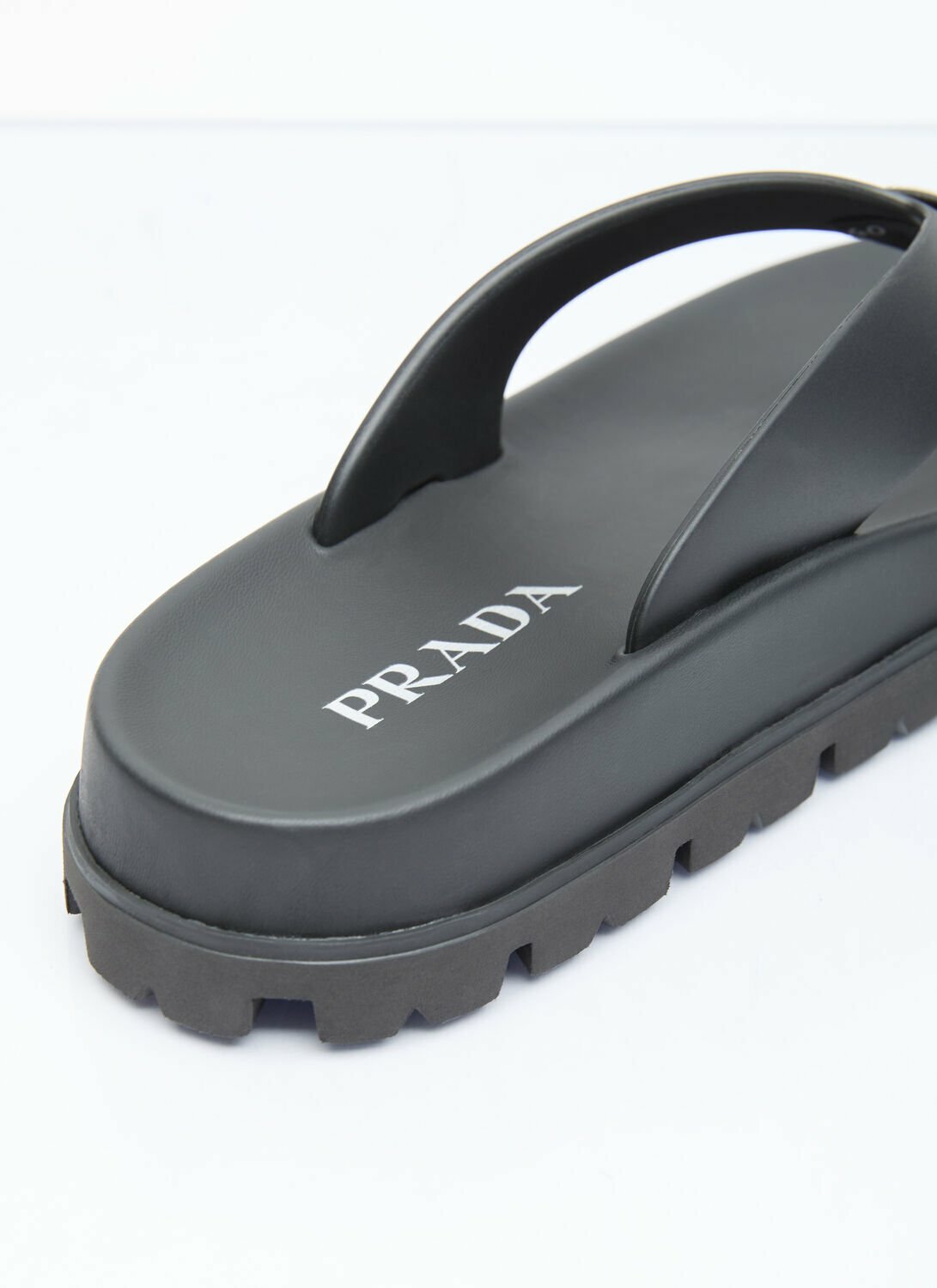 Prada Logo Plaque Slides