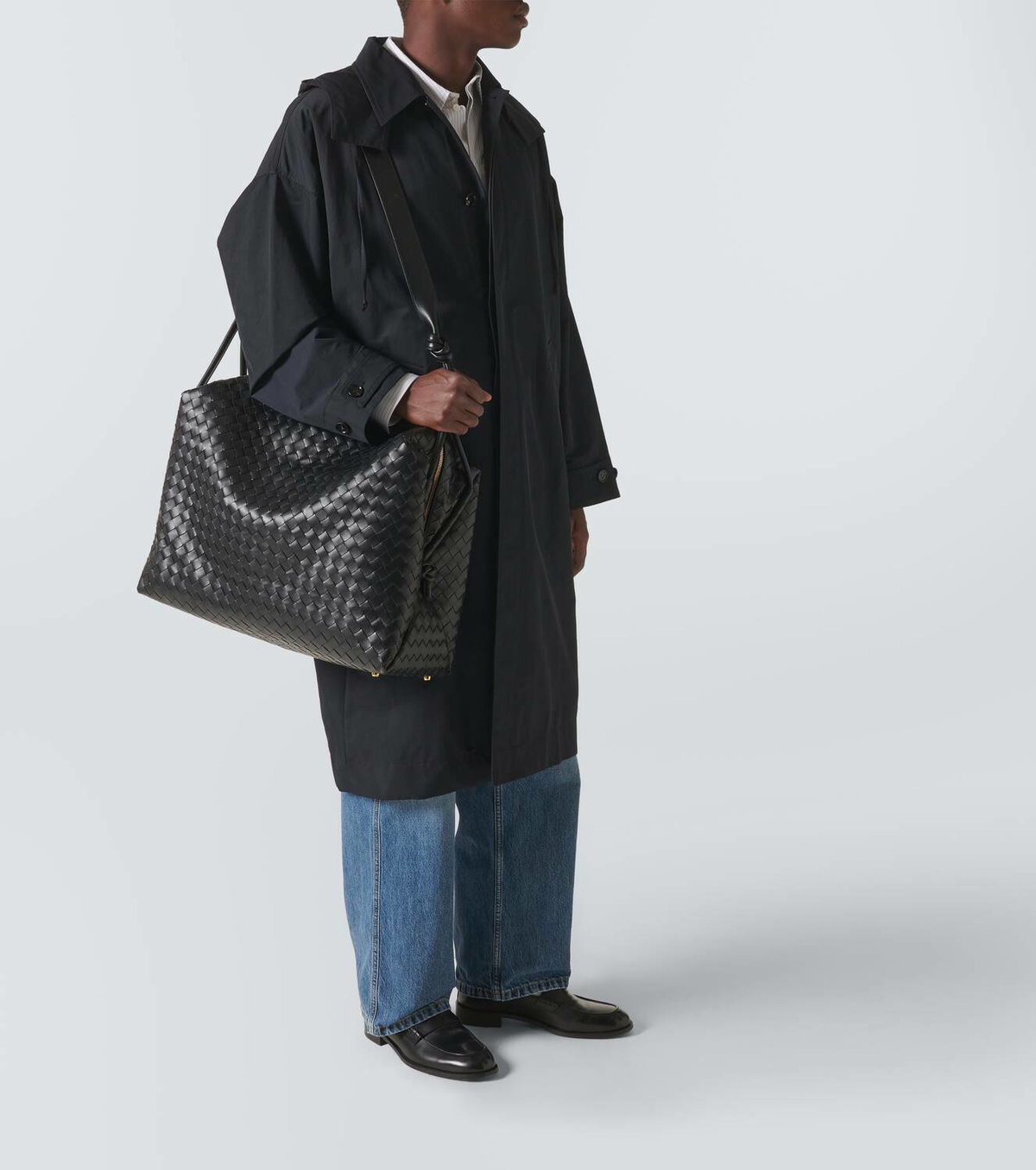 Bottega Veneta Loop Intrecciato Large leather duffel bag