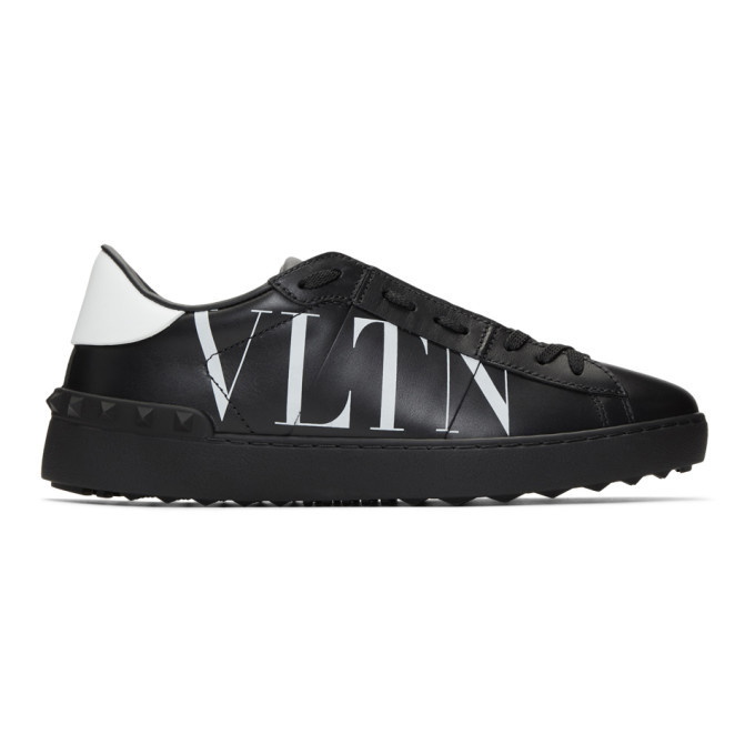 Photo: Valentino Black Valentino Garavani Rockstud Open Sneakers