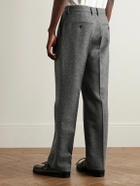 Portuguese Flannel - Straight-Leg Pleated Wool Suit Trousers - Gray