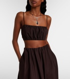Staud Fiore cotton crop top