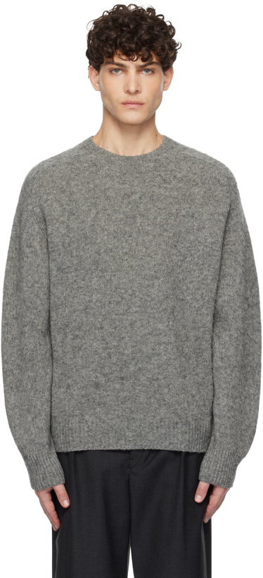 Photo: YLÈVE Gray Brushed Wool Sweater