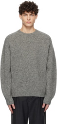 YLÈVE Gray Brushed Wool Sweater