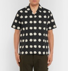 Folk - Camp-Collar Printed Cotton Shirt - Men - Black