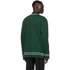Maison Margiela Green Gauge 12 V-Neck Sweater