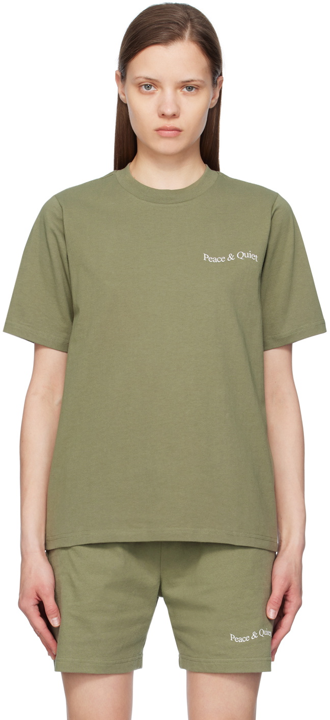 Museum of Peace & Quiet Khaki Wordmark T-Shirt