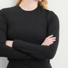 Good American Women's Super Stretch Long Sleeve T-Shirt in Black