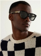 Jacques Marie Mage - Mojave D-Frame Acetate, Gold and Silver-Tone Sunglasses