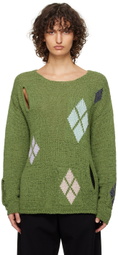TheOpen Product Green Argyle Sweater