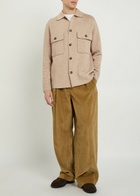 Allude Wool and Cashmere-blend Overshirt Beige