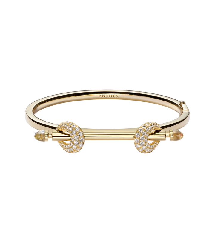 Photo: Ananya Chakra Icon 18kt gold bracelet with diamonds and quartz
