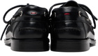 Aeyde Black Harris Leather Boat Shoes