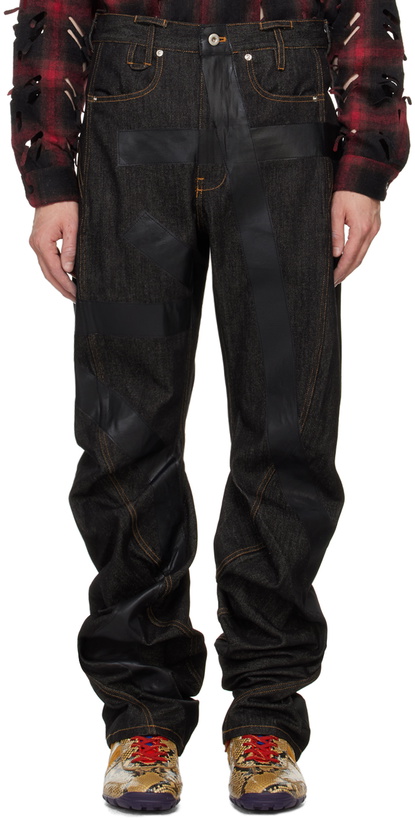 Photo: Juntae Kim Black Twisted Tape Jeans