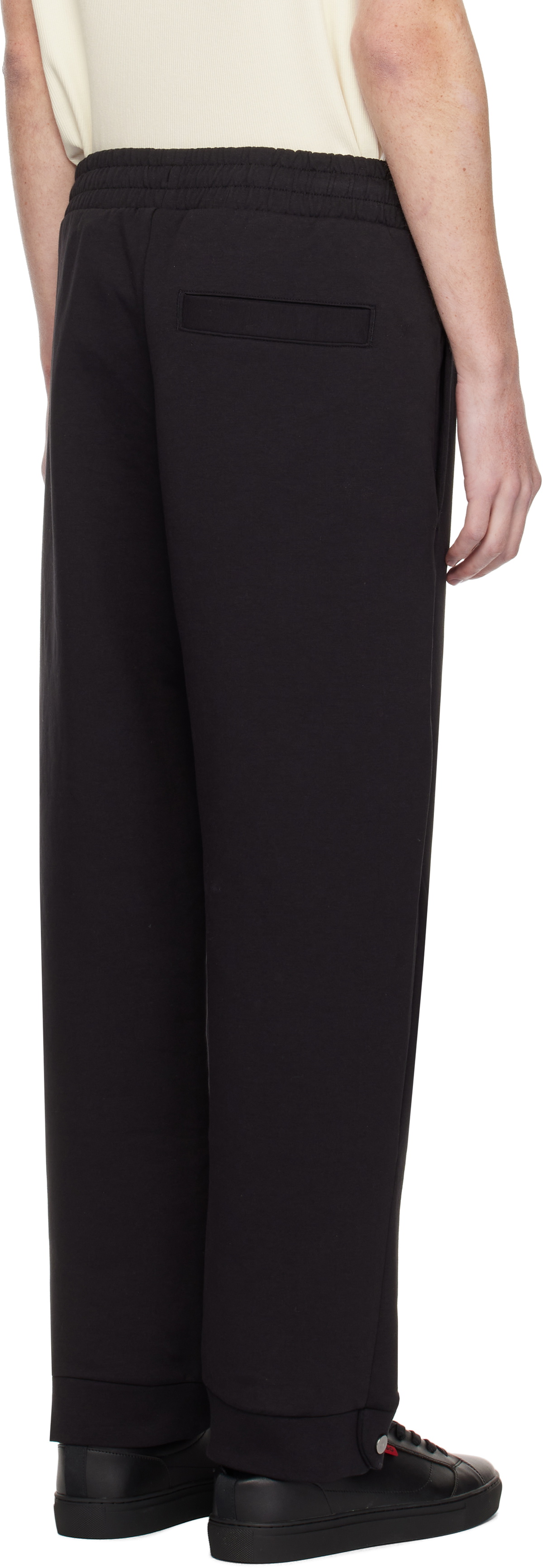 Hugo Black Stacked Logo Sweatpants