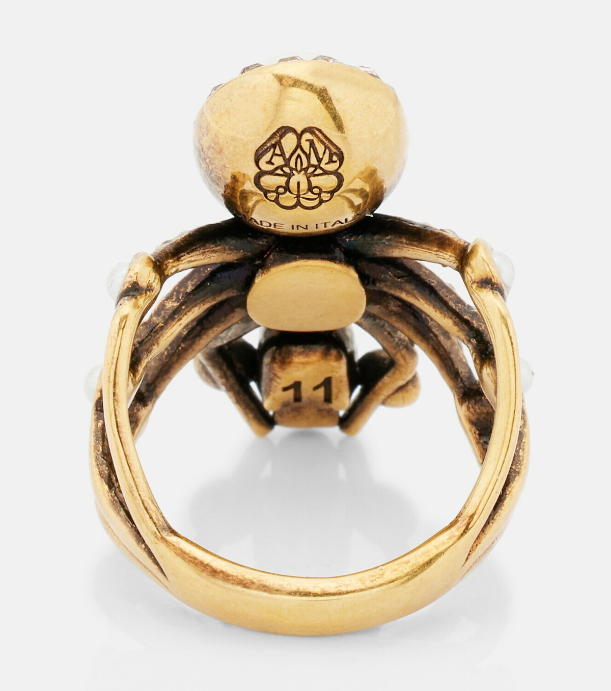 McQueen Spider embellished ring