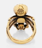 McQueen Spider embellished ring