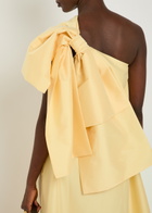 Bernadette Winnette Bow-appliquéd Taffeta Gown Yellow