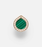 Repossi 18kt rose gold single earring with malachite and diamonds
