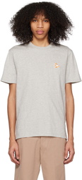 Maison Kitsuné Gray Chillax Fox T-Shirt