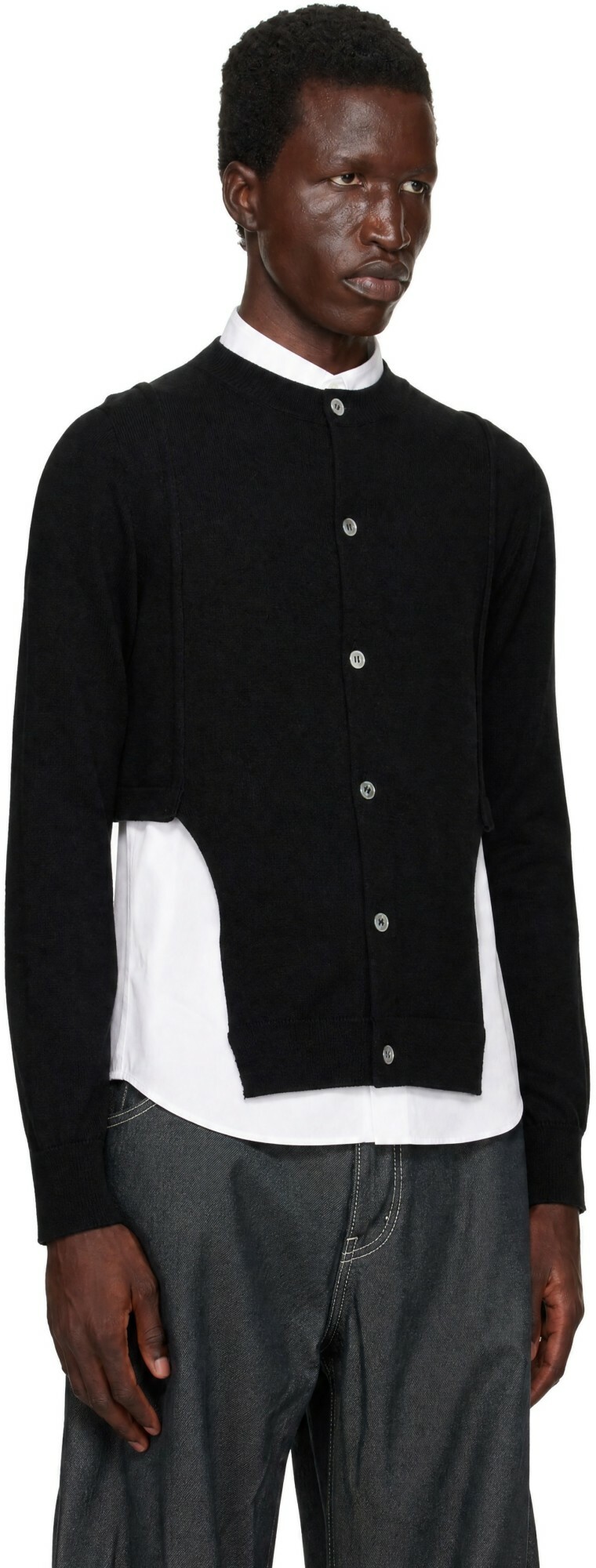 Comme des Garçons Homme Plus Black Wool Cardigan