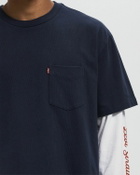 Levis THE HW POCKET TEE Blue Mens Shortsleefe